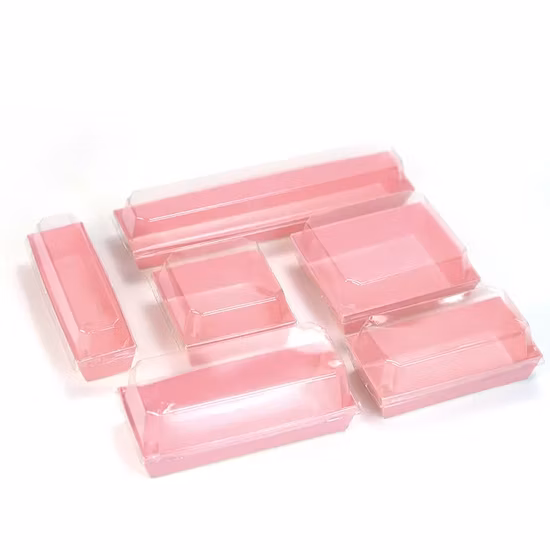 Customization Fast Food Sandwich Packaging with Pet Lid Variety Styles Craft Paper Boxes