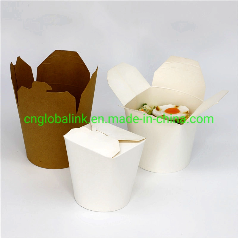 Disposable Paper Takeaway Fast Food Container Biodegradable Kraft Food Packaging