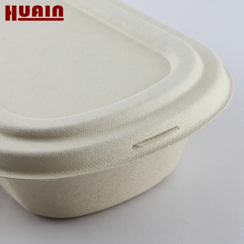 Disposable Biodegradable Customzied Wet Pressing Takeway High Quality Safe Molded Pulp Fast Food Packaging Paper Box for Lunch