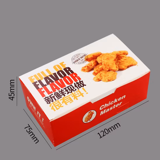 Degradable Takeaway Fast Food Packaging Food Container Paper Boxes Pizza Container Lunch Box Printing Book Service Puzzle Paper Box Burger Food Packaging