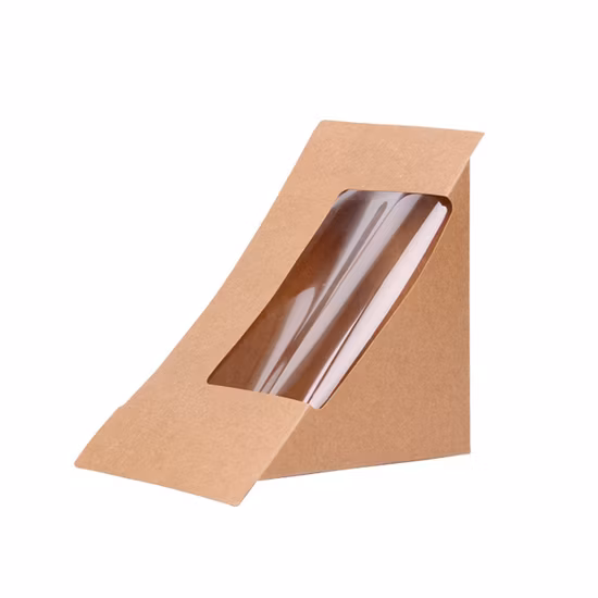 Disposable Paper Takeaway Fast Food Container Biodegradable Kraft Food Packaging