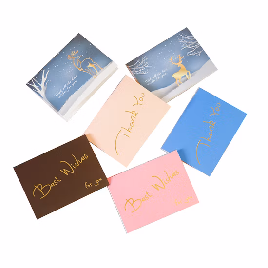 Personalized Greetings Thank You Card Embossed Postcard Gift Customized Thank You Card