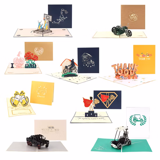 Mother′ S Day Creative Thanksgiving Hand Bouquet 3D Greeting Card