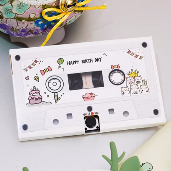 Holiday Greeting Card Thank You Card High Quality Happy Birthday Card Tape Recorder Card